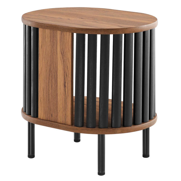 Bayla Side Table Walnut Black
