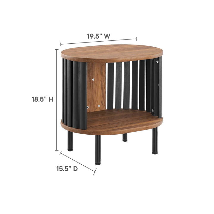 Bayla Side Table Walnut Black
