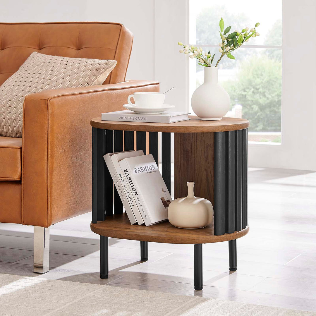 Bayla Side Table Walnut Black