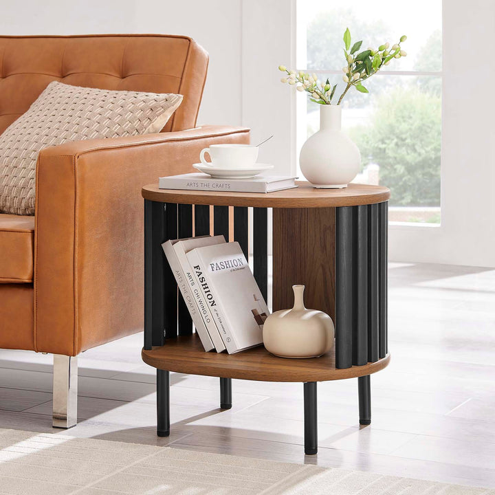 Bayla Side Table Walnut Black