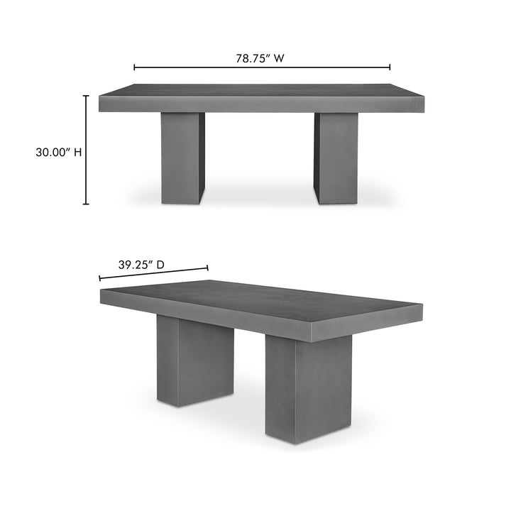 Modern Concrete & Fiber Outdoor Bistro Table