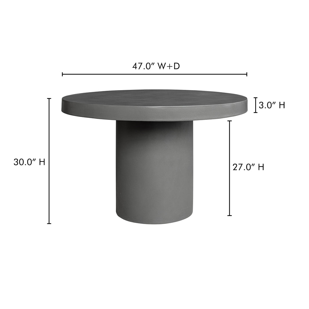 Modern Concrete Garden Round Table