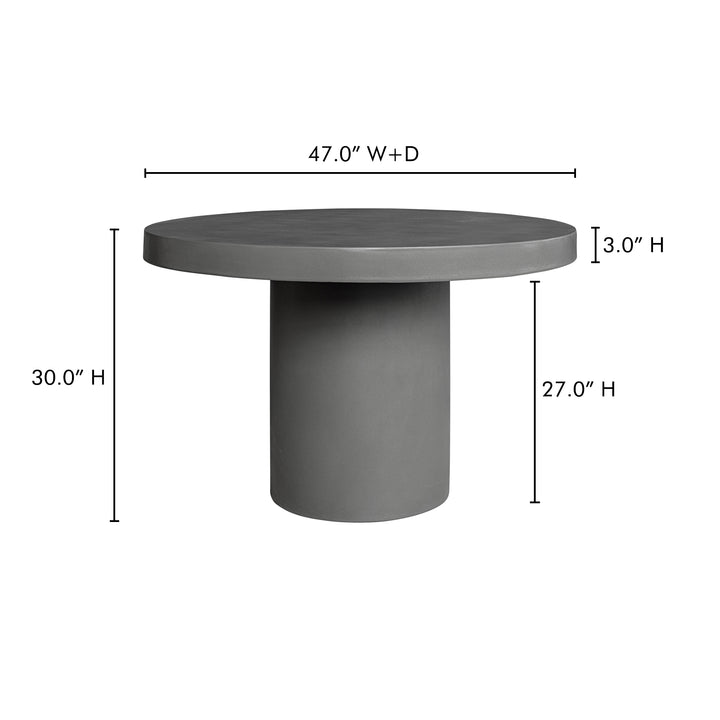 Modern Concrete Garden Round Table