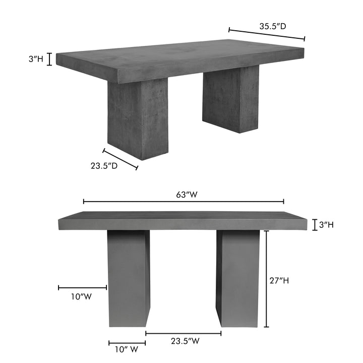 Urban Splash: Modern Fiber-Reinforced Concrete Outdoor Dining Table