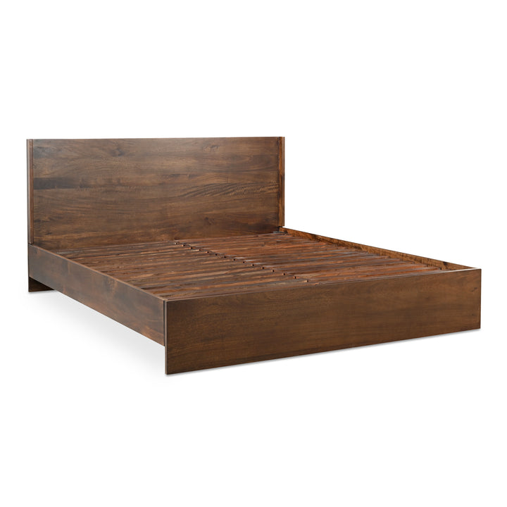 Sophisticated Mango Wood Angular Queen Bed