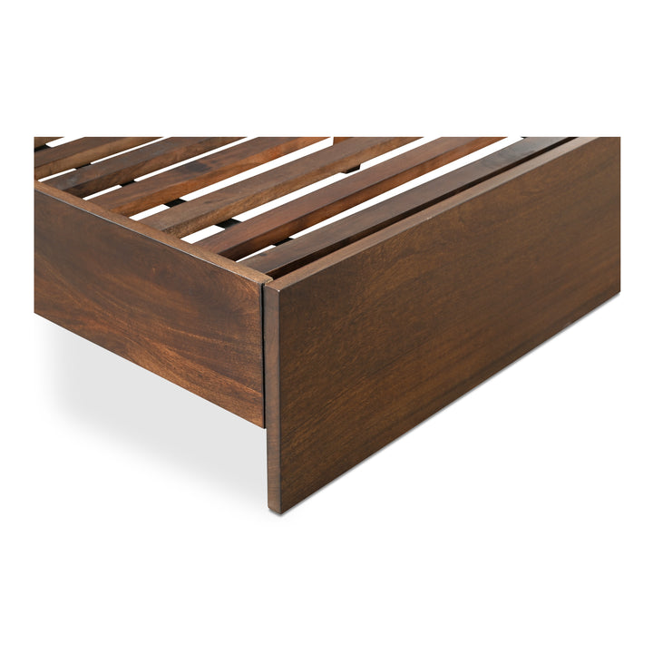Sophisticated Mango Wood Angular Queen Bed
