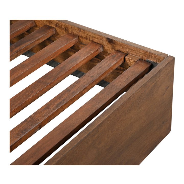 Sophisticated Mango Wood Angular Queen Bed