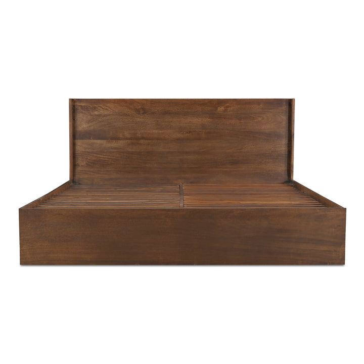 Sophisticated Mango Wood Angular Queen Bed