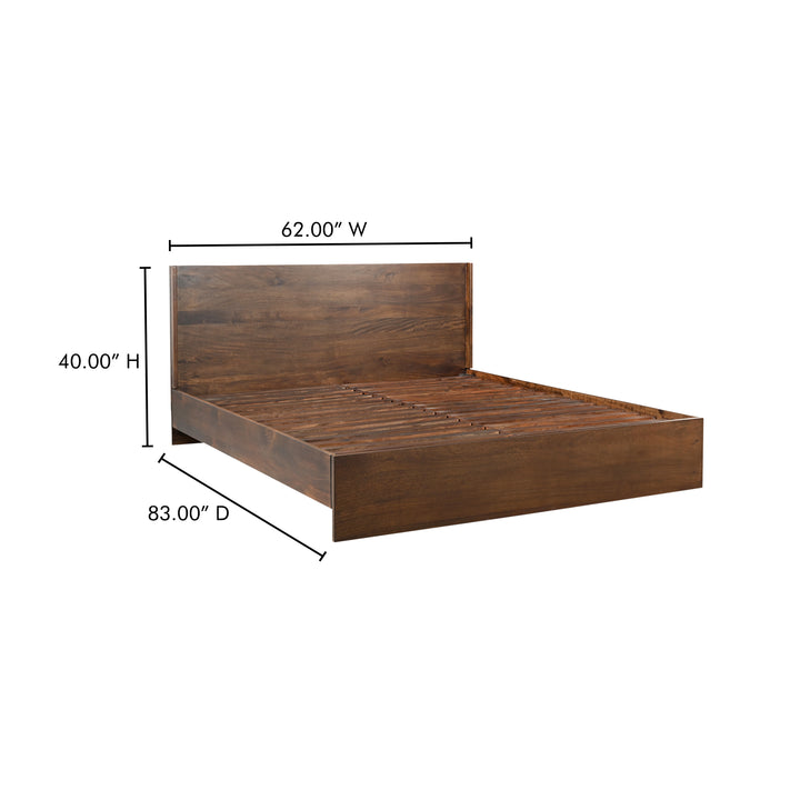 Sophisticated Mango Wood Angular Queen Bed