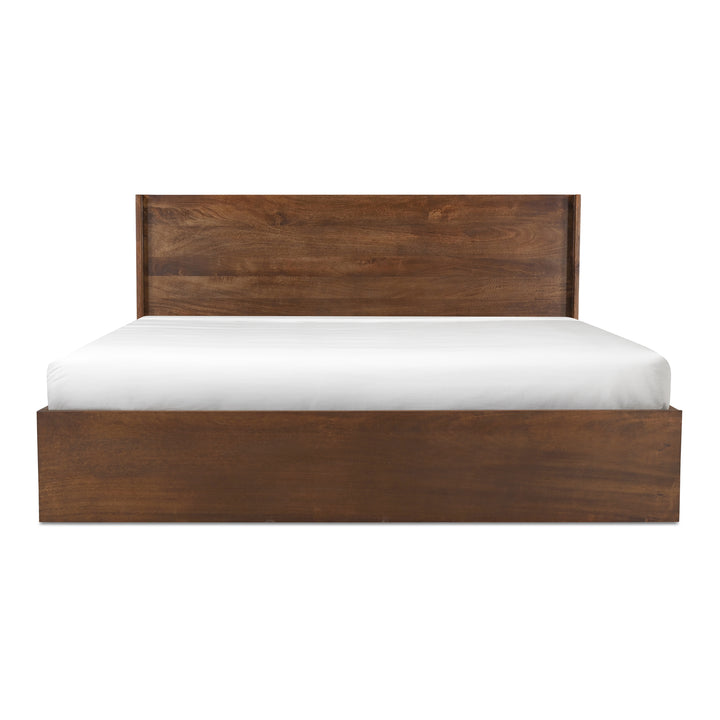 Sophisticated Mango Wood Angular Queen Bed