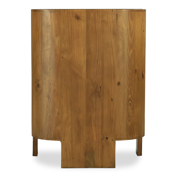 Modern Three-Legged Pine Drawer Chest