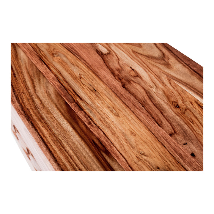 Vintage-Modern Sheesham 3-Drawer Chest Nightstand