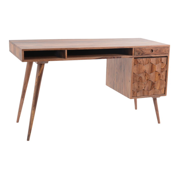 Sleek Ambidextrous Workstation in Solid Sheesham