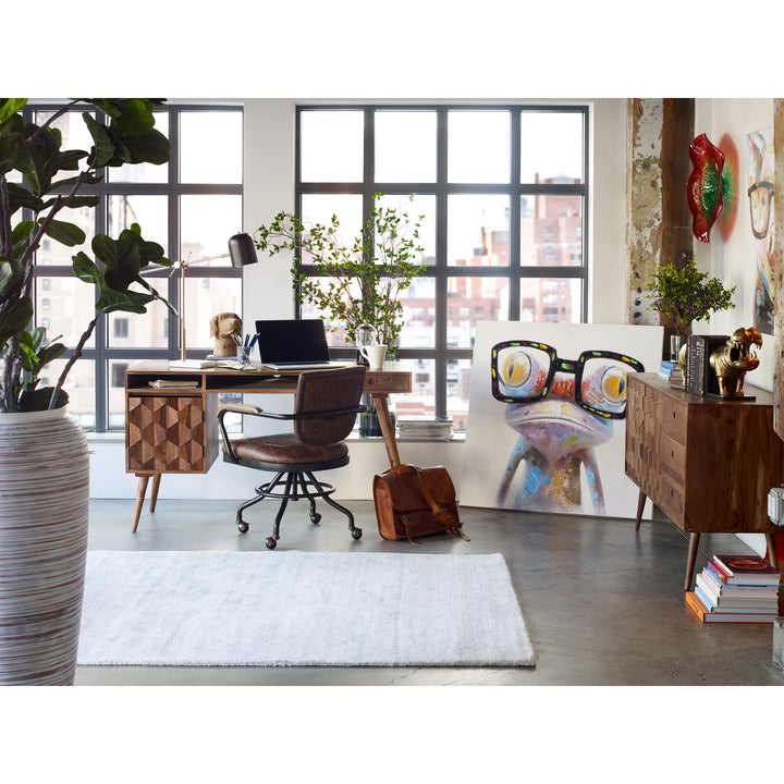 Sleek Ambidextrous Workstation in Solid Sheesham
