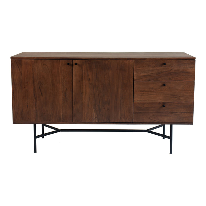 Industrial-Chic Acacia Wood Buffet
