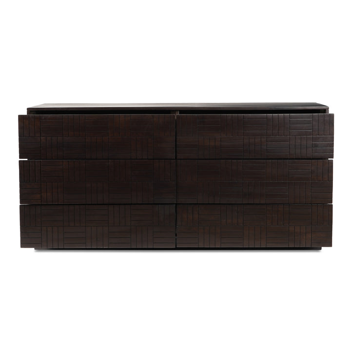 Rustic Parquet Charm 6-Drawer Dresser
