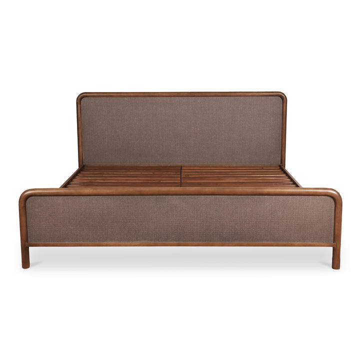 Japanese-Inspired Woven Headboard Bed