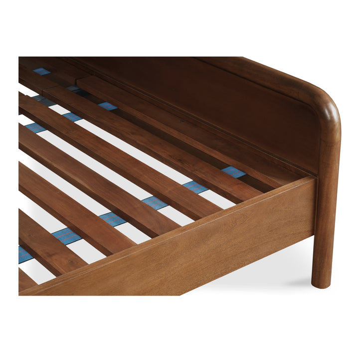 Japanese-Inspired Woven Headboard Bed