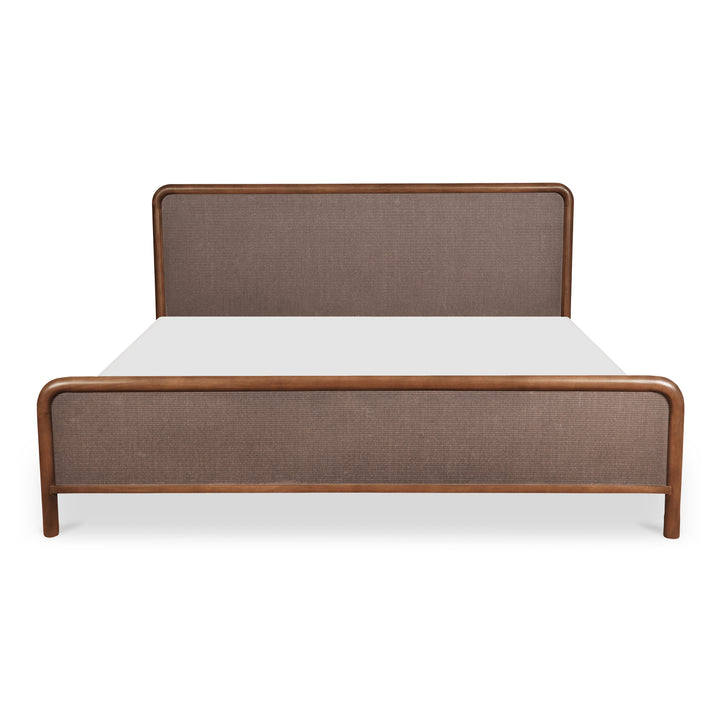 Japanese-Inspired Woven Headboard Bed