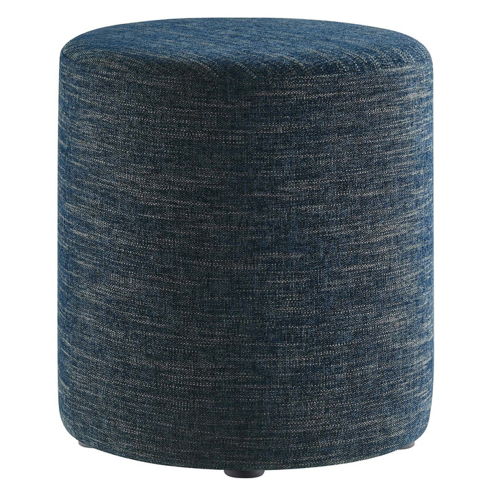 Jake 16" Round Upholstered Ottoman - Azure