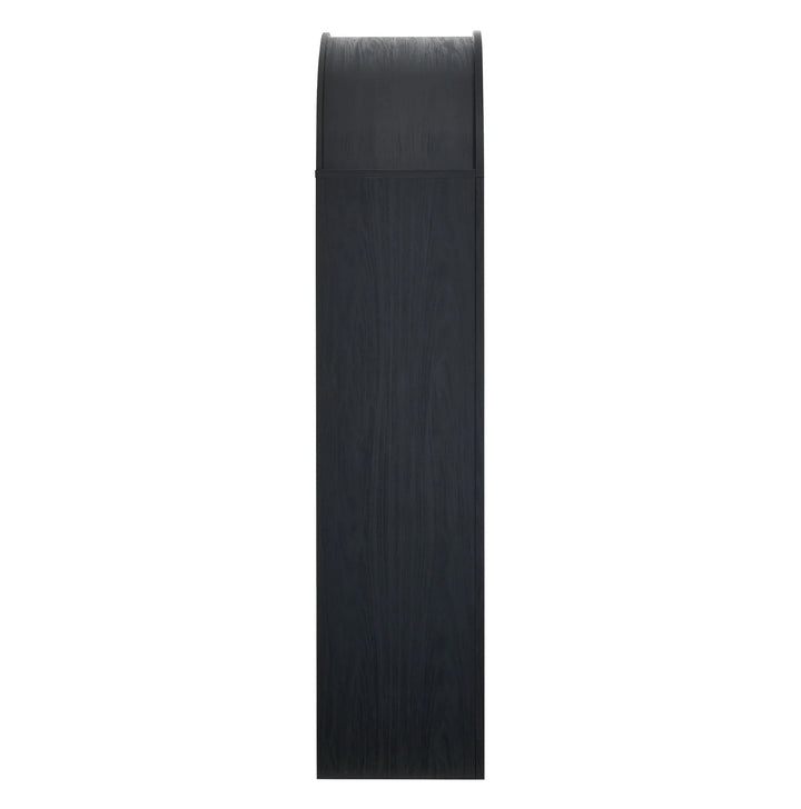 Evelyn Arched Wide Bookcase Display Cabinet - Black