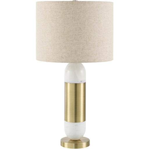 Lumina Luxe Carina Marble & Iron Accent Lamp