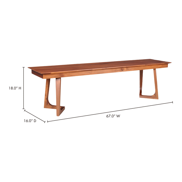 Modern Solid Walnut Home Glide Bench