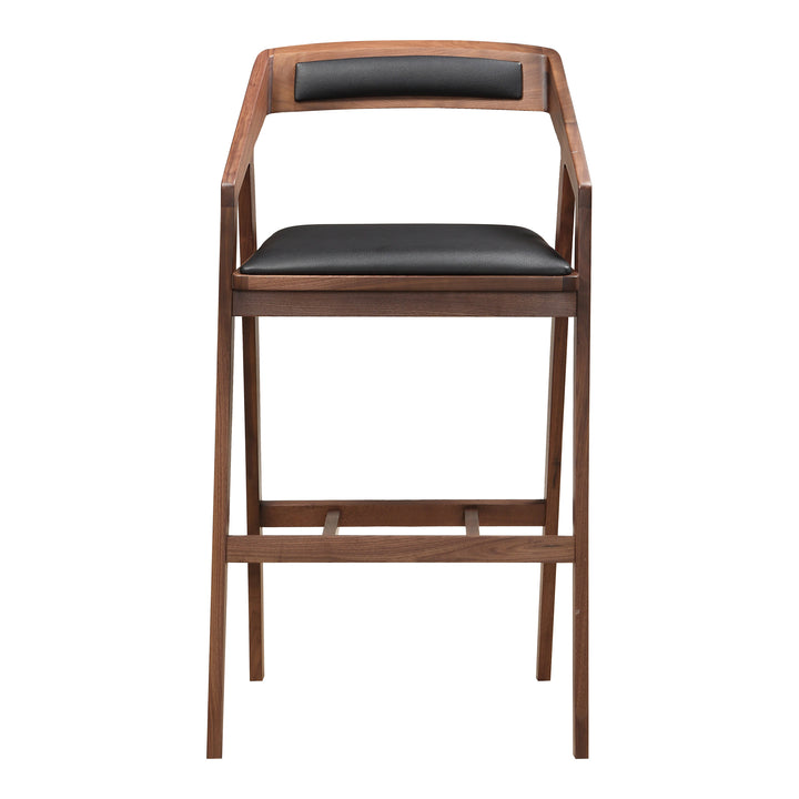 Retro-Chic Swivel Stool - Minimalist Oak Frame & Vegan Leather Seat