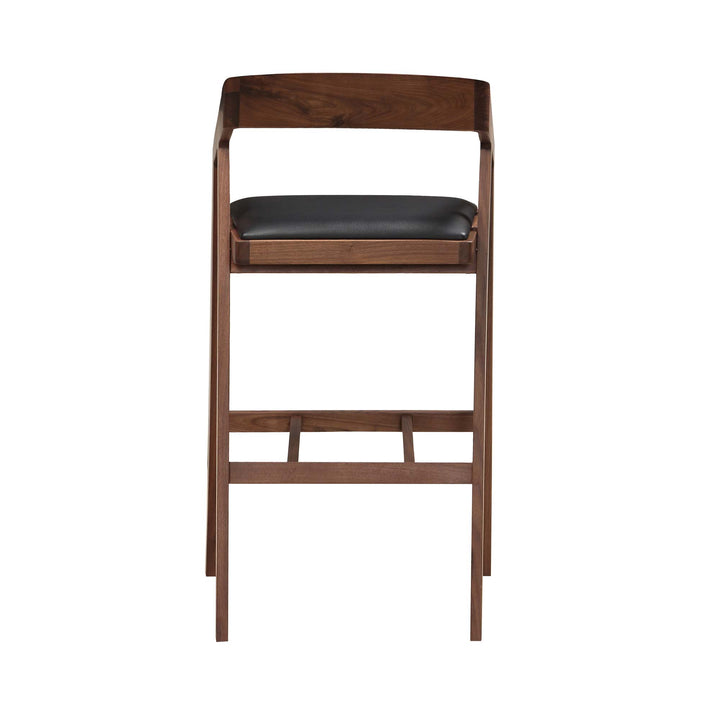 Retro-Chic Swivel Stool - Minimalist Oak Frame & Vegan Leather Seat