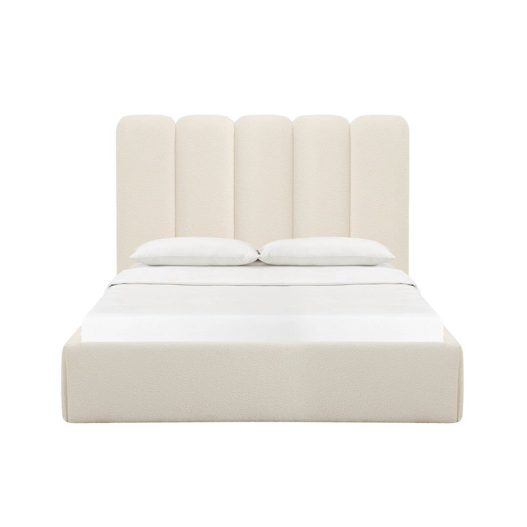Alpani Cream Boucle Bed - King