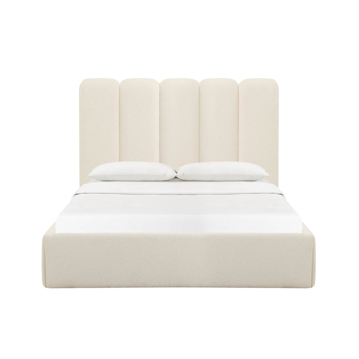 Alpani Cream Boucle Bed - King