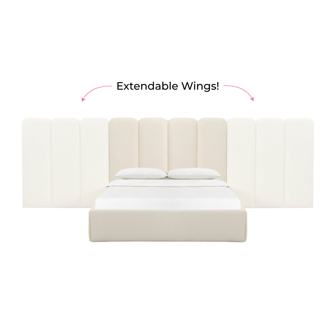 Alpani Cream Boucle Bed - King