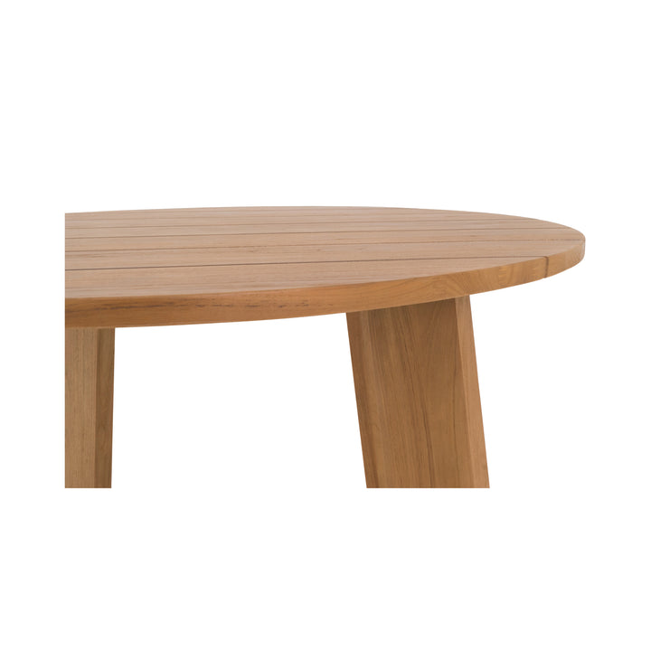 Modern Minimalist Outdoor Round Teak Dining Table