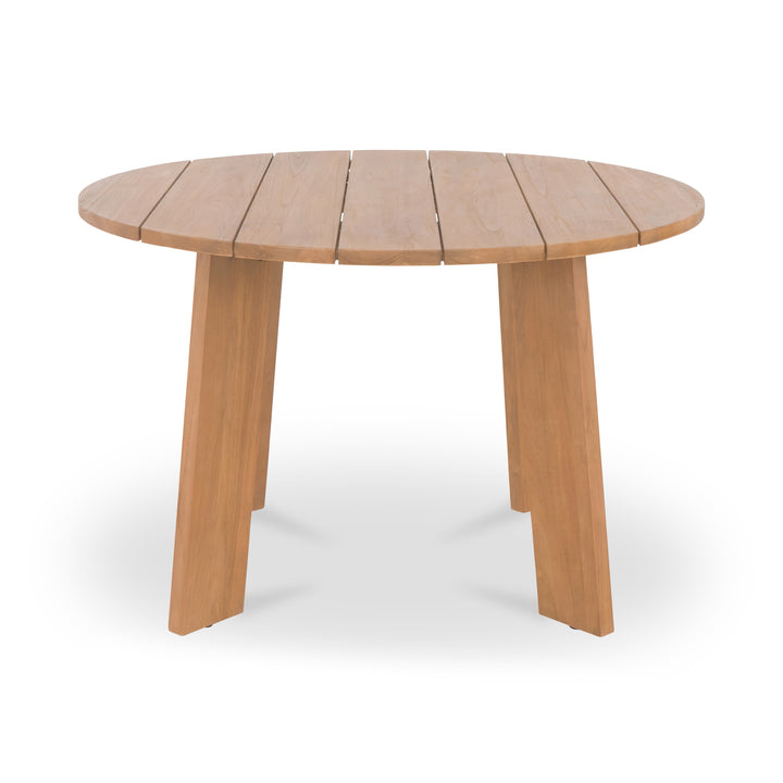 Modern Minimalist Outdoor Round Teak Dining Table