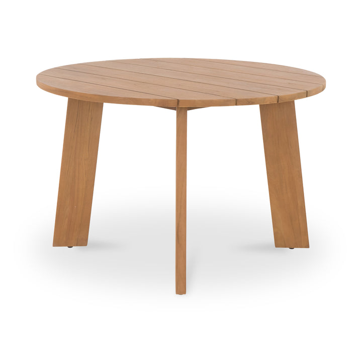 Modern Minimalist Outdoor Round Teak Dining Table