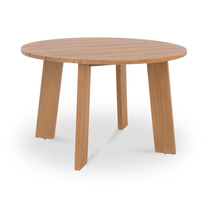 Modern Minimalist Outdoor Round Teak Dining Table