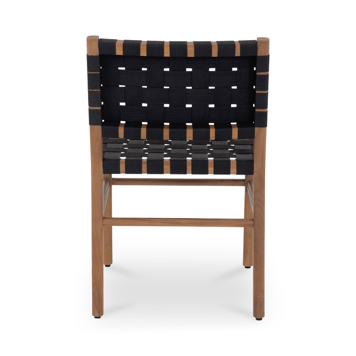 Elegant Teak Woven Outdoor Bistro Chair