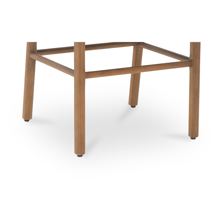 Elegant Teak Woven Outdoor Bistro Chair