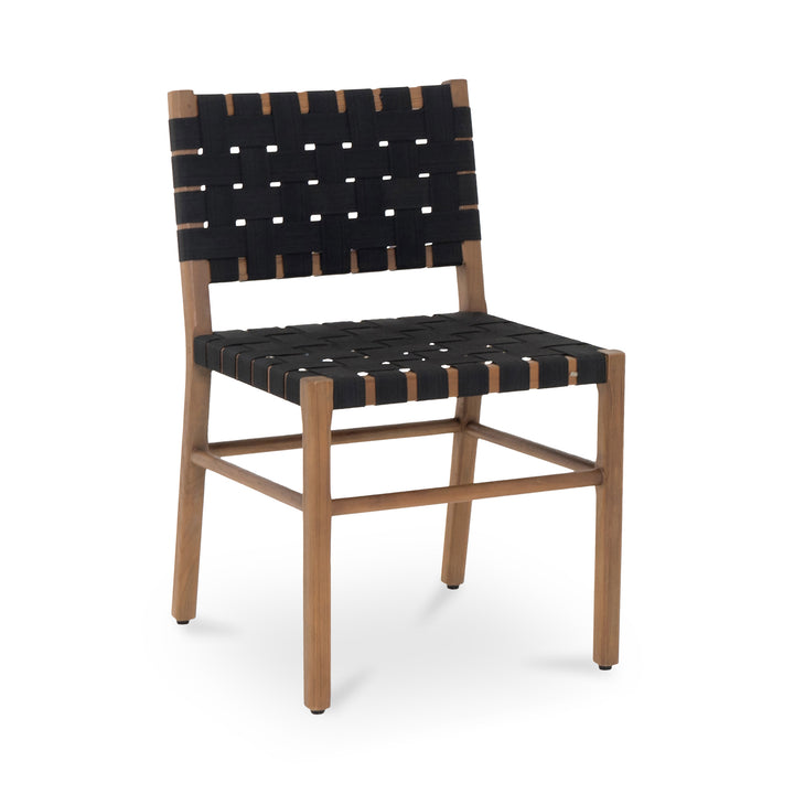 Elegant Teak Woven Outdoor Bistro Chair