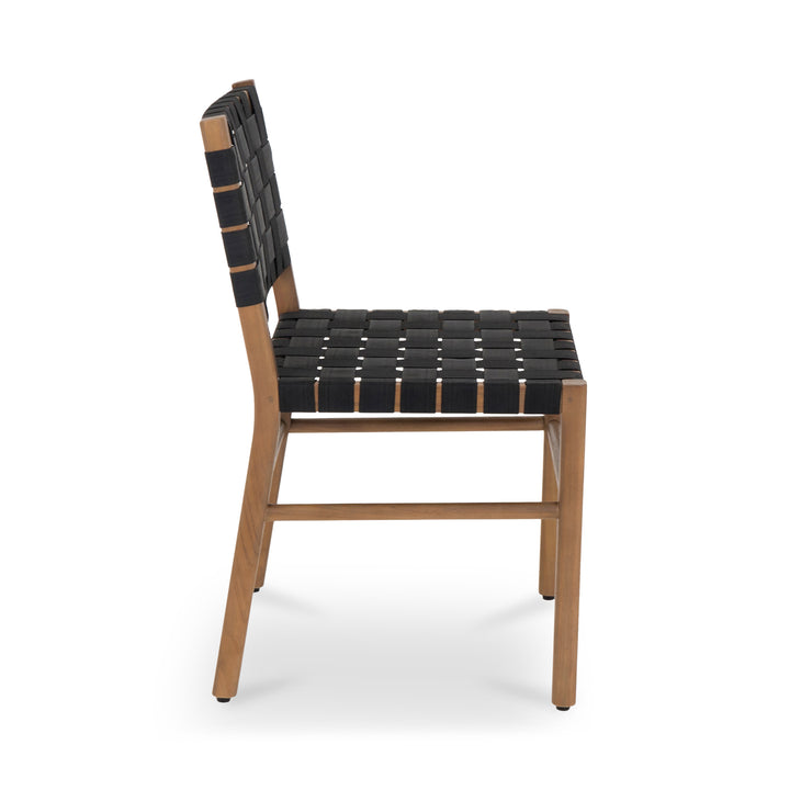 Elegant Teak Woven Outdoor Bistro Chair