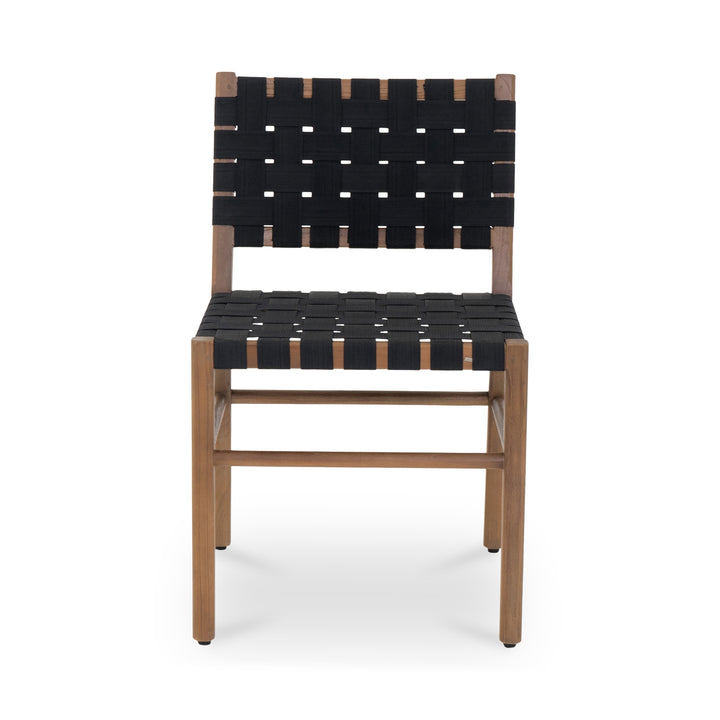 Elegant Teak Woven Outdoor Bistro Chair