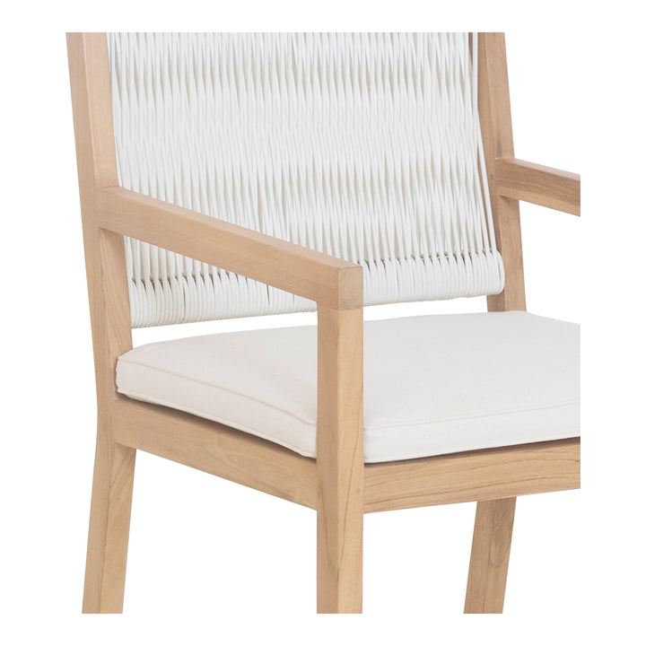 Sun-Kissed Dining Chair: A Symphony of White and Wood