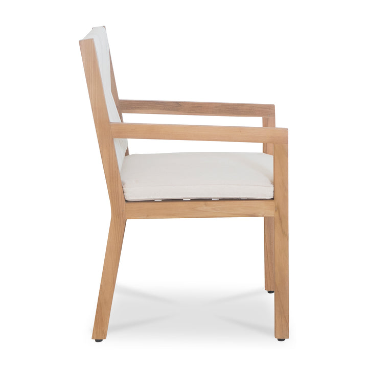 Sun-Kissed Dining Chair: A Symphony of White and Wood