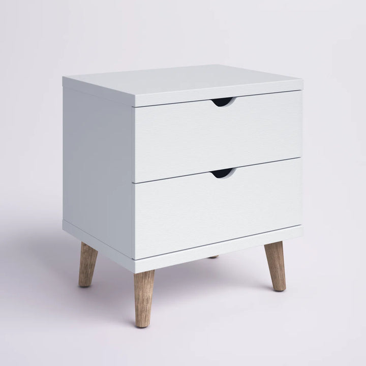 White Veronica 22'' Tall 2 - Drawer Nightstand