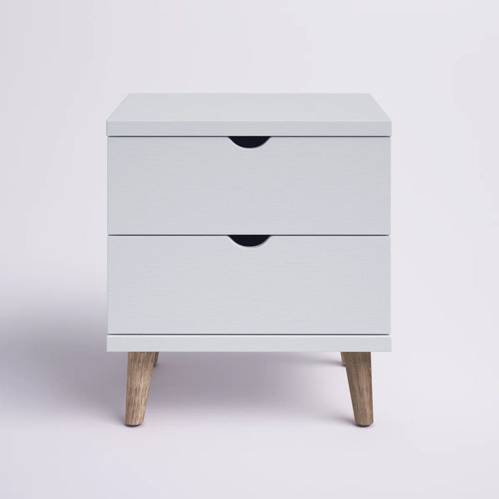 White Veronica 22'' Tall 2 - Drawer Nightstand