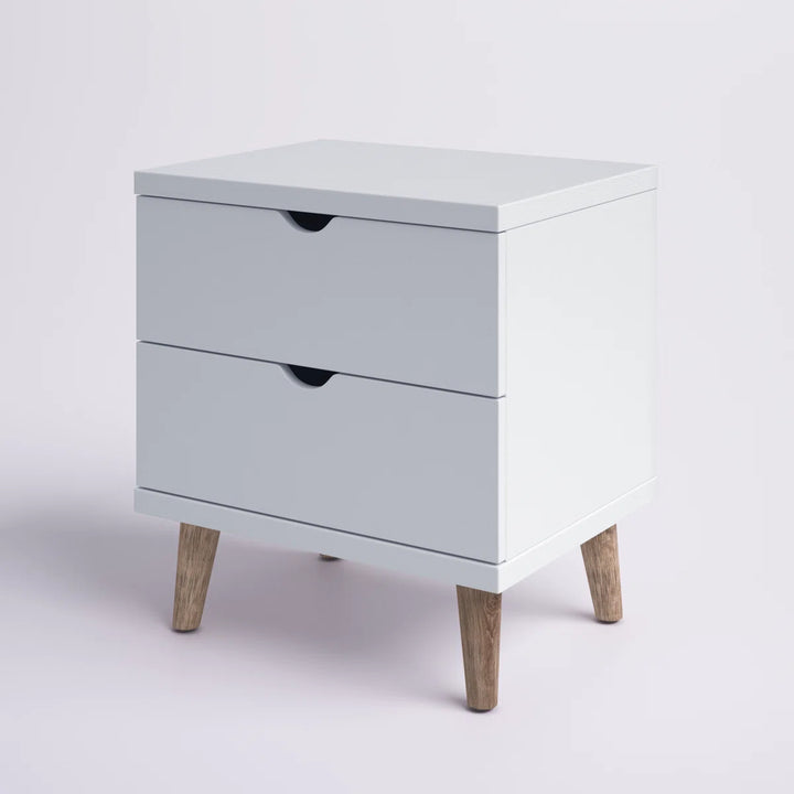 White Veronica 22'' Tall 2 - Drawer Nightstand