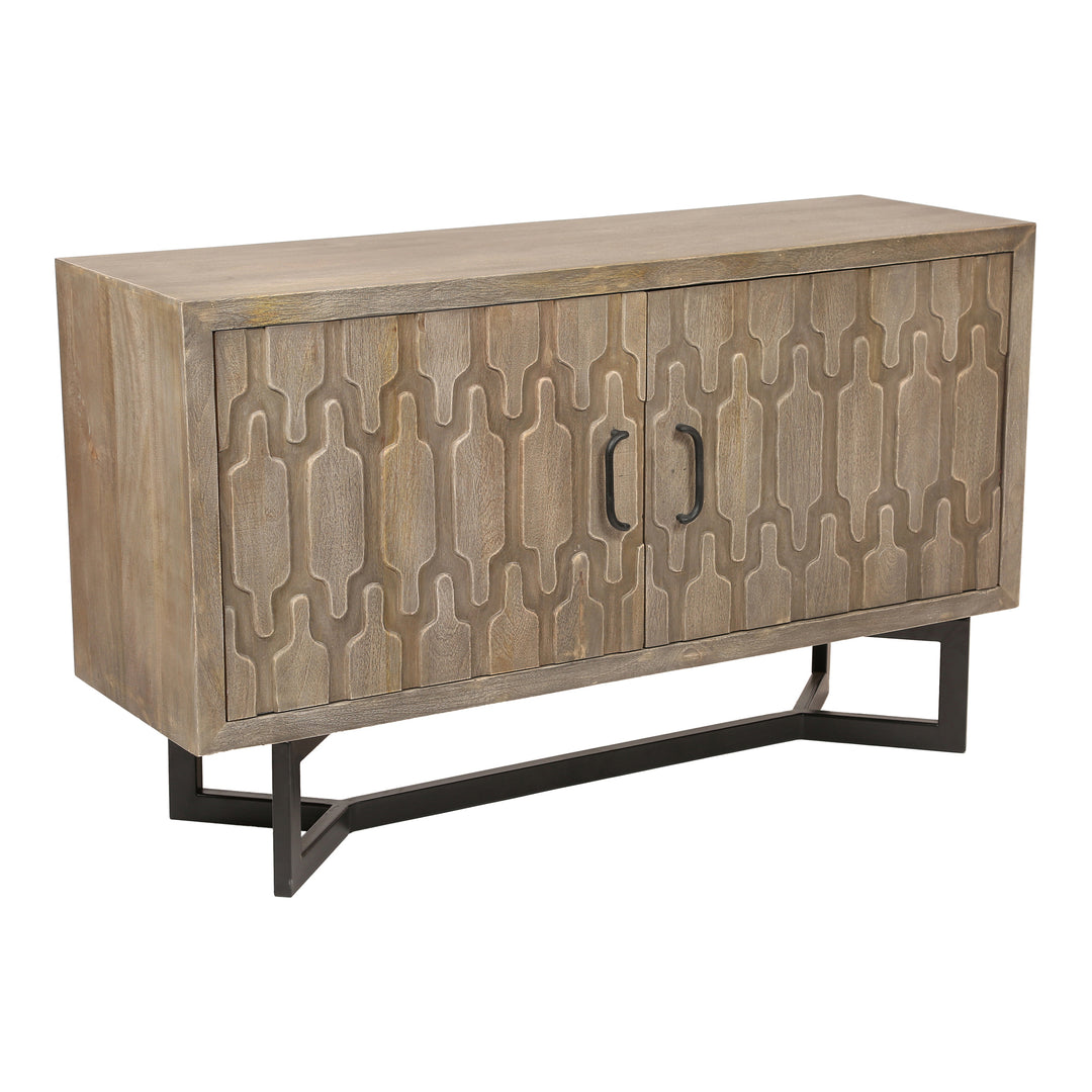 Modern Mango Wood Transitional Storage Unit