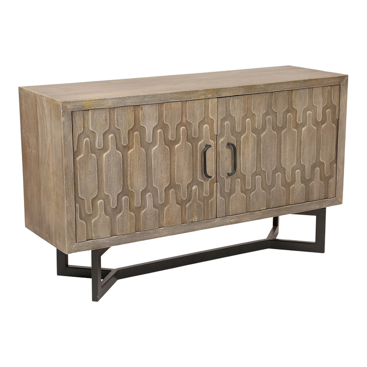 Modern Mango Wood Transitional Storage Unit