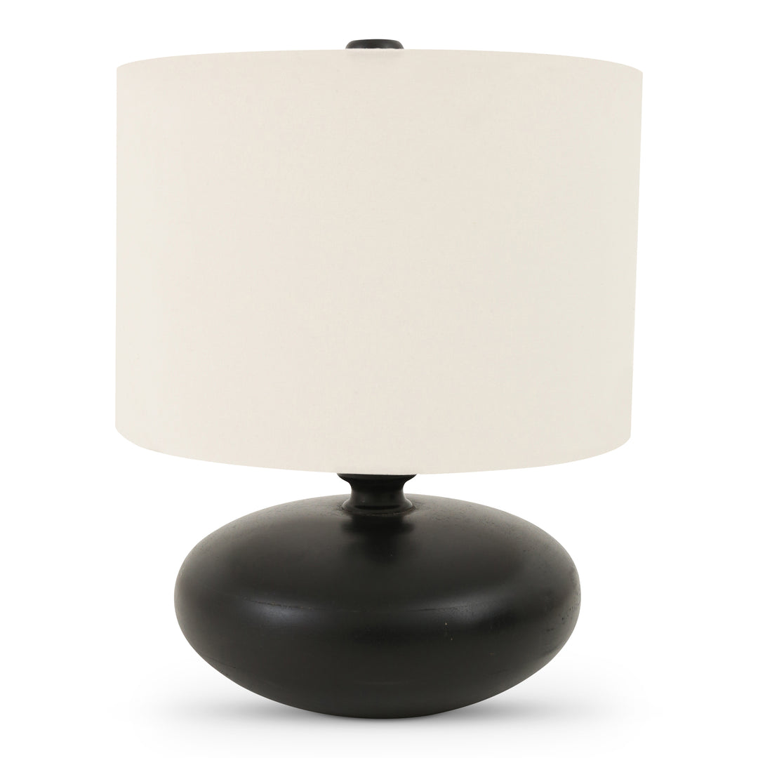 Vintage-Inspired Mango Wood Table Lamp with Textured Shade