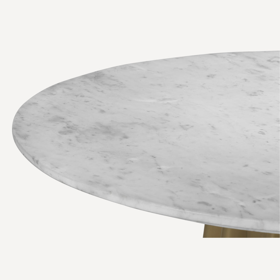 Coastal Elegance Marble Dining Table